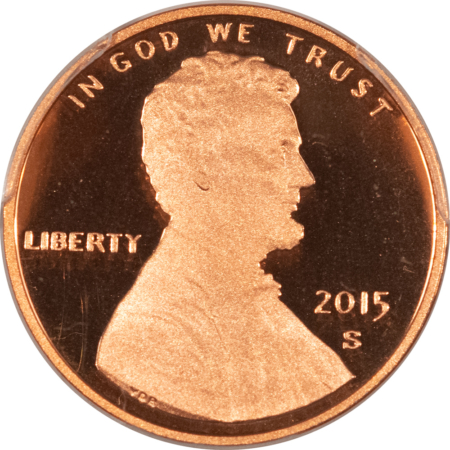Lincoln Cents (Memorial) 2015-S PROOF SHIELD LINCOLN CENT – PCGS PR-70 RD DCAM