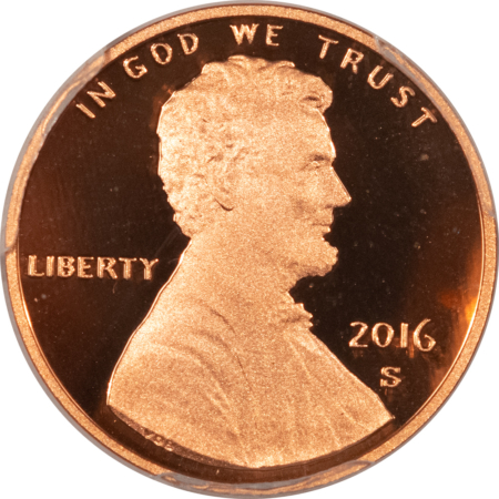 Lincoln Cents (Memorial) 2016-S PROOF SHIELD LINCOLN CENT – PCGS PR-70 RD DCAM