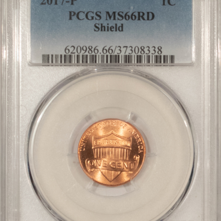 Lincoln Cents (Memorial) 2017-P SHIELD LINCOLN CENT – PCGS MS-66 RD