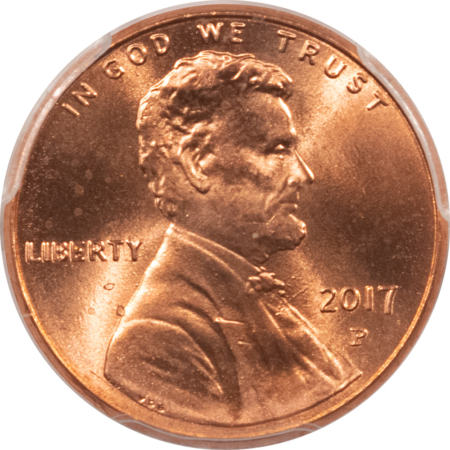 Lincoln Cents (Memorial) 2017-P SHIELD LINCOLN CENT – PCGS MS-66 RD