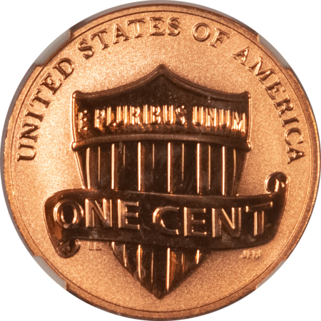 Lincoln Cents (Memorial) 2018-S PROOF SHIELD LINCOLN CENT – NGC PF-70 RD REVERSE PROOF, FROM SILVER SET!