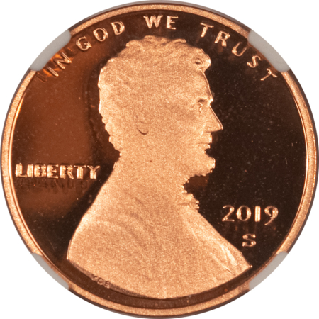 Lincoln Cents (Memorial) 2019-S PROOF SHIELD LINCOLN CENT NGC PF-70 RD ULTRA CAMEO, FIRST DAY OF ISSUE!