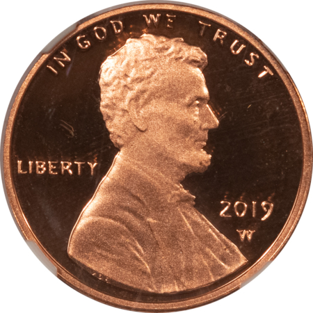 Lincoln Cents (Memorial) 2019-W PROOF SHIELD LINCOLN CENT NGC PF-70 RD UCAM 1ST W MINT CENT! LYNDALL BALL