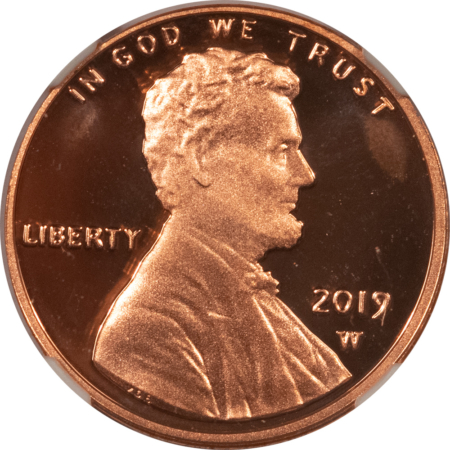 Lincoln Cents (Memorial) 2019-W SHIELD LINCOLN CENT NGC PF-70 RD ULTRA CAMEO 1ST DAY OF ISSUE 1ST W MINT