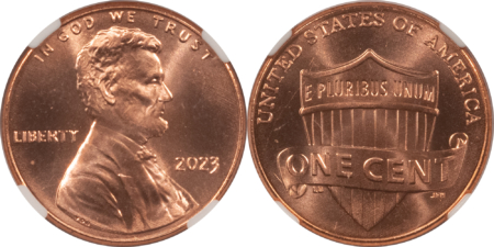 Lincoln Cents (Memorial) 2023 & 2023-D SHIELD LINCOLN CENT 2 COIN SET – NGC MS-68 RD, EARLY RELEASES!