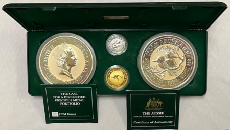 Bullion 1994 AUSTRALIA PRECIOUS METALS SET W/ 2 OZ GOLD, 1 OZ PLATINUM & 2 SILVER KILOS