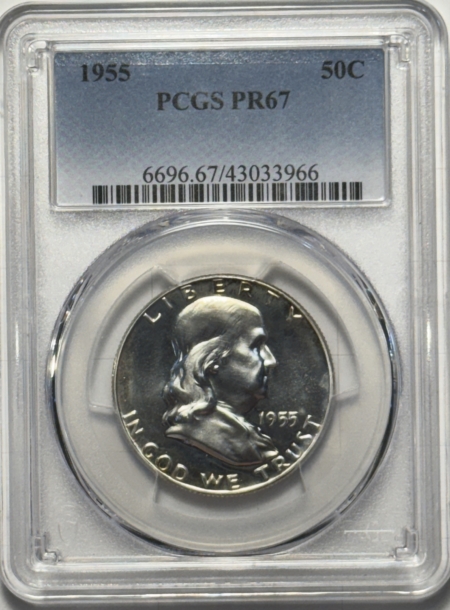 Franklin Halves 1955 PROOF FRANKLIN HALF DOLLAR – PCGS PR-67