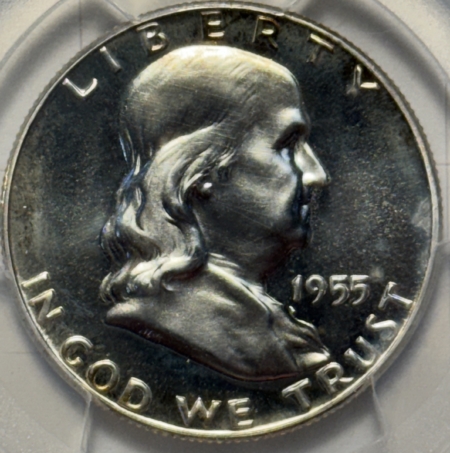 Franklin Halves 1955 PROOF FRANKLIN HALF DOLLAR – PCGS PR-67