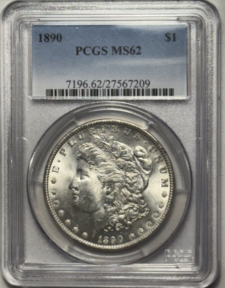 Dollars 1890 $1 MORGAN DOLLAR – PCGS MS-62