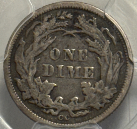 Dimes 1877-CC SEATED LIBERTY DIME – PCGS VF-20, CARSON CITY!
