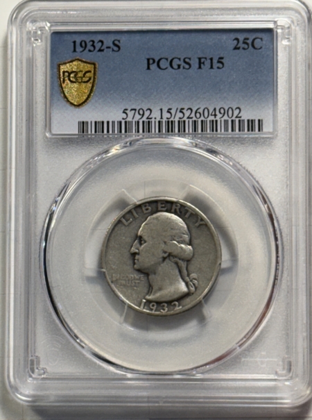 New Certified Coins 1932-S WASHINGTON QUARTER – PCGS F-15