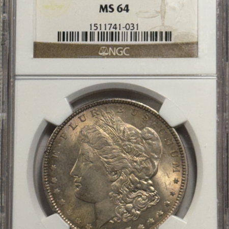 Dollars 1897 $1 MORGAN DOLLAR – NGC MS-64, ORIGINAL & PREMIUM QUALITY!