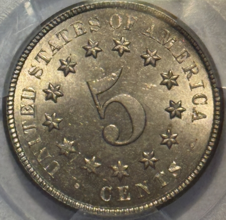 New Certified Coins 1869 SHIELD NICKEL – PCGS MS-64, 65+ QUALITY! PREMIUM QUALITY!