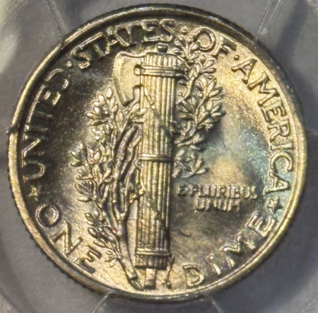 Dimes 1934 MERCURY DIME – PCGS MS-66 FB, BLAZER!