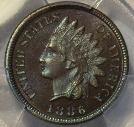 Indian 1886 PROOF INDIAN CENT, TYPE 2 – PCGS PR-66+ BN