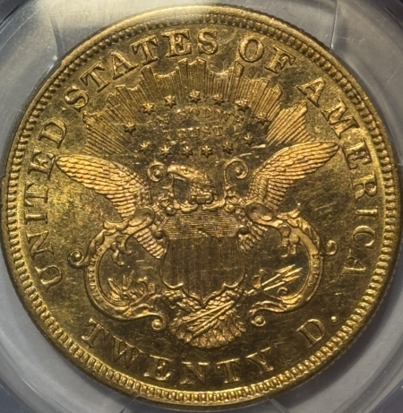 $20 1870 $20 LIBERTY GOLD DOUBLE EAGLE – PCGS MS-61, CAC APPROVED!