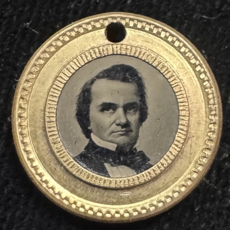 New Store Items 1860 DOUGLAS-JOHNSON 9/16″ JUGATE FERROTYPE,  A RARE SMALL SIZE & PRISTINE COND!