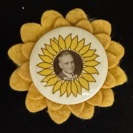 New Store Items 1936 ALF LANDON 1 3/4″ SUNFLOWER CELLULOID CAMPAIGN BUTTON-ATTRACTIVE & MINT!