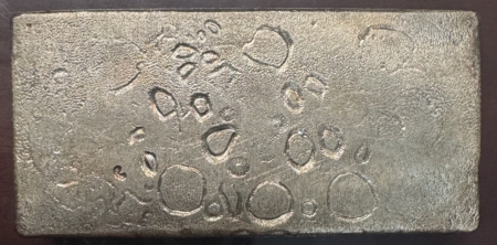 Bullion VINTAGE 100 OZ ENGLEHARD .999 POURED SILVER BAR; SERIAL #W168915