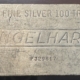 Bullion VINTAGE 100 OZ ENGLEHARD .999 POURED SILVER BAR; SERIAL #W168915