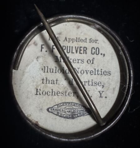 New Store Items 1904 TEDDY ROOSEVELT 1 1/4″ CELLULOID CAMPAIGN BUTTON, COLORFUL & NEAR-MINT!