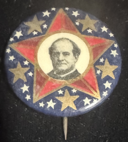 New Store Items 1908 WILLIAM JENNINGS BRYAN GRAHIC & COLORFUL 1 1/4″ CAMPAIGN BUTTON-NEAR MINT!