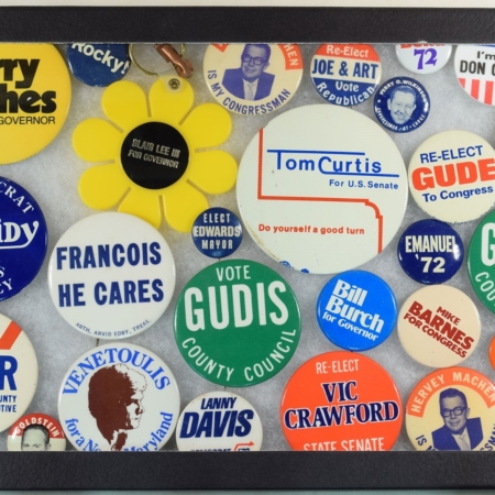 Miscellaneous 1960-1980 CAMPAIGN BUTTONS, 27 PCS MISC LOCALS, SENATE, GOVERNOR, ETC.-NEAR MINT