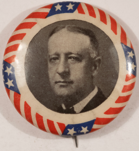 New Store Items 1928 AL SMITH 1 1/4″ CELLO BUTTON STARS/STRIPES BORDER – NEAR MINT+