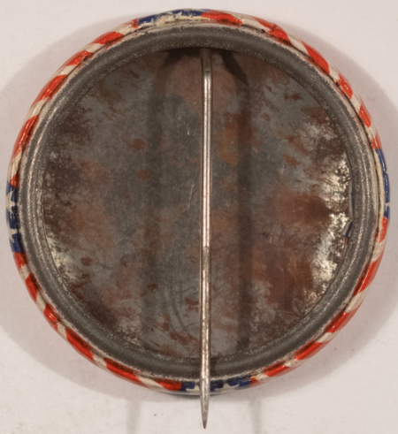 New Store Items 1928 AL SMITH 1 1/4″ CELLO BUTTON STARS/STRIPES BORDER – NEAR MINT+
