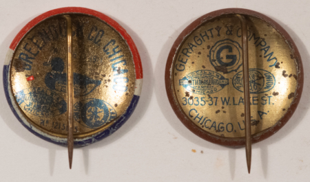 New Store Items 1928 AL SMITH – 7/8″ LITHO BUTTONS – EXC/NEAR MINT PAIR!
