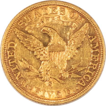 $5 1906-S $5 LIBERTY GOLD HALF EAGLE – HIGH GRADE EXAMPLE!