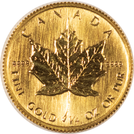 Bullion 1985 $10 1/4 OZ .9999 GOLD CANADA MAPLE LEAF – FRESH BRILLIANT UNCIRCULATED!