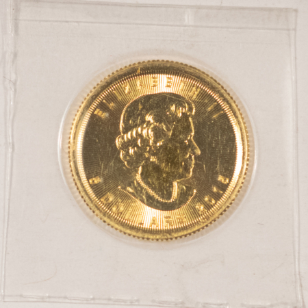 Bullion 2015 $5 .9999 1/10 OZ GOLD CANADA MAPLE LEAF GEM UNCIRCULATED, ORIGINAL PLASTIC