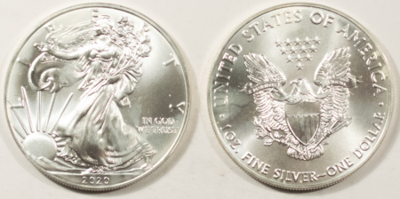 American Silver Eagles 2020 TYPE 1 $1 AMERICAN SILVER EAGLE ORIGINAL 20 COIN TUBE – BU IN US MINT TUBE