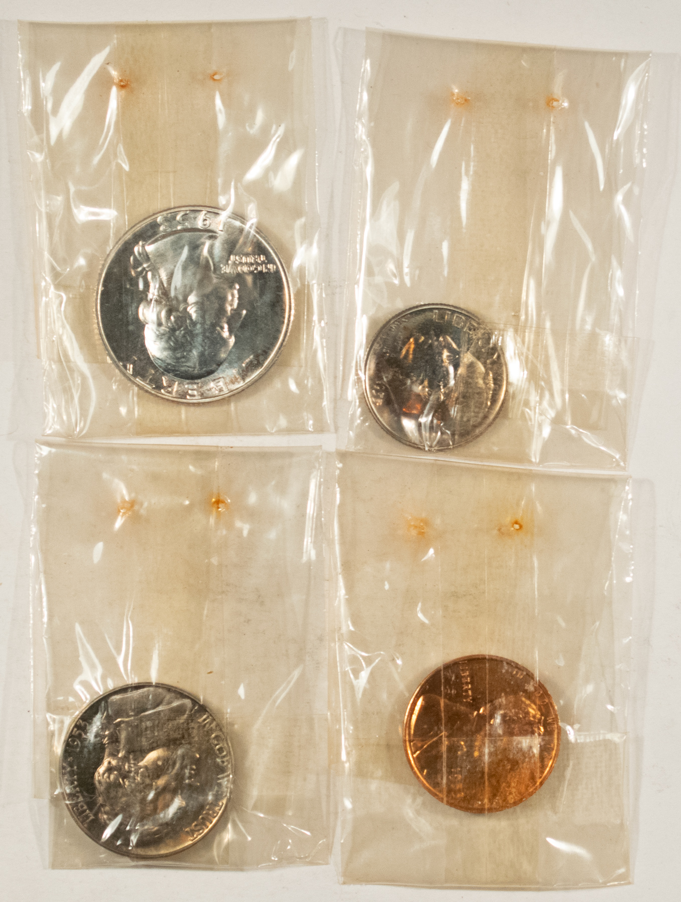 New Store Items 1953 PARTIAL U.S. MINT SILVER PROOF SET (NO 50C) GEM PROOF, ORIGINAL BOX & PAPER New Store Items 1953 PARTIAL U.S. MINT SILVER PROOF SET (NO 50C) GEM PROOF, ORIGINAL BOX & PAPER