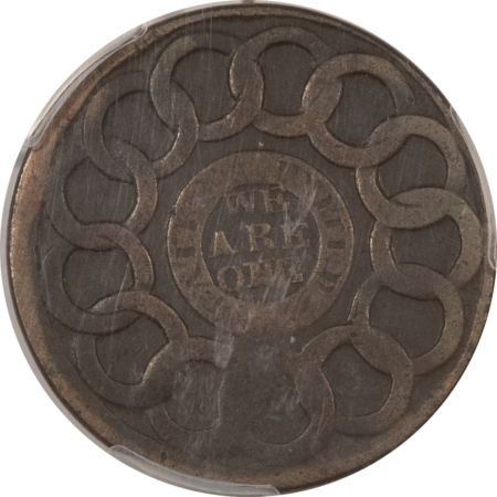 Colonials 1787 FUGIO CENT, STATES UNITED, 4 CINQ – PCGS VG-10, SHARP DETAIL!