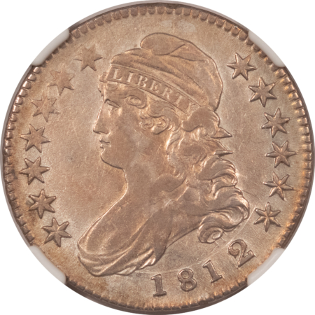 Early Halves 1812/1 CAPPED BUST HALF SMALL 8, O-102, R-2 – NGC XF DETAILS CLEANED, LOOKS AU!