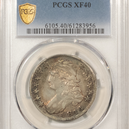 Early Halves 1814 CAPPED BUST HALF DOLLAR – PCGS XF-40, ATTRACTIVE & WHOLESOME!