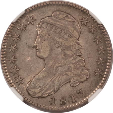 CAC Approved Coins 1817 CAPPED BUST HALF DOLLAR, O-109 – NGC XF-40, CAC APPROVED!