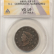 Coronet Head Large Cents 1830 CORONET HEAD LG CENT N-6 MED LETTERS ANACS VG-8 DET SCRATCH, SCARCE VARIETY Coronet Head Large Cents 1830 CORONET HEAD LG CENT N-6 MED LETTERS ANACS VG-8 DET SCRATCH, SCARCE VARIETY
