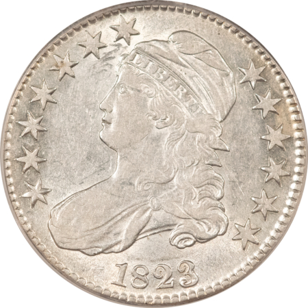 Early Halves 1823 CAPPED BUST HALF DOLLAR, O-106a – ANACS EF-40