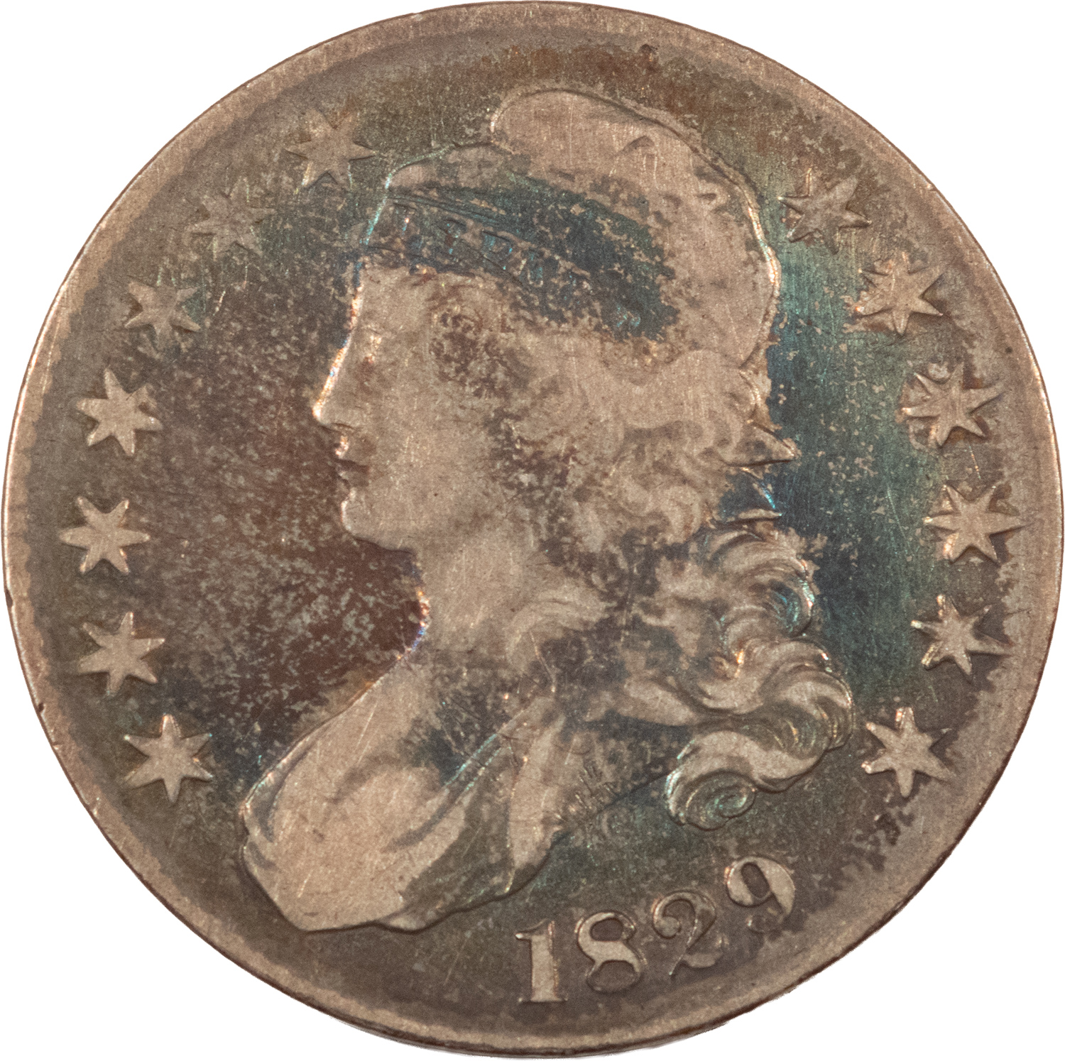 Early Halves 1829 CAPPED BUST HALF DOLLAR – HIGH GRADE CIRCULATED EXAMPLE! REALLY PRETTY! Early Halves 1829 CAPPED BUST HALF DOLLAR – HIGH GRADE CIRCULATED EXAMPLE! REALLY PRETTY!