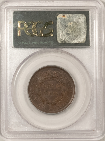CAC Approved Coins 1837 CORONET HEAD LARGE CENT – PCGS AU-53, PQ, OLD GREEN HOLDER & CAC APPROVED!