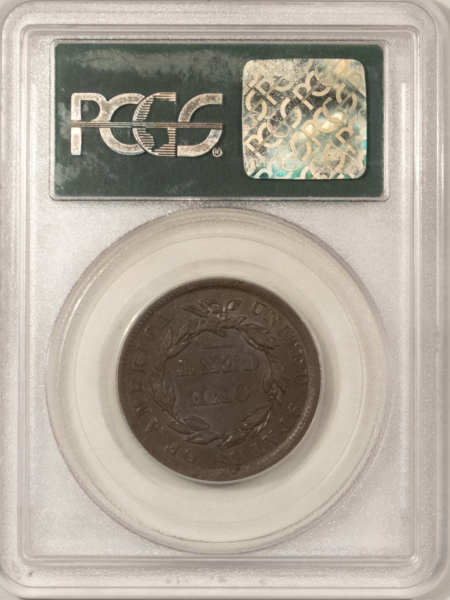 CAC Approved Coins 1839 CORONET HEAD LARGE CENT, SILLY HEAD – PCGS AU-55, PQ++, OGH & CAC APPROVED!