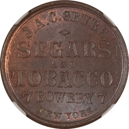 Civil War & Hard Times (1861-65) NEW YORK NY F-630AF-2a JAC GRUBE SEGARS, R-2 NGC MS-65 BN, TOUGH IN 65