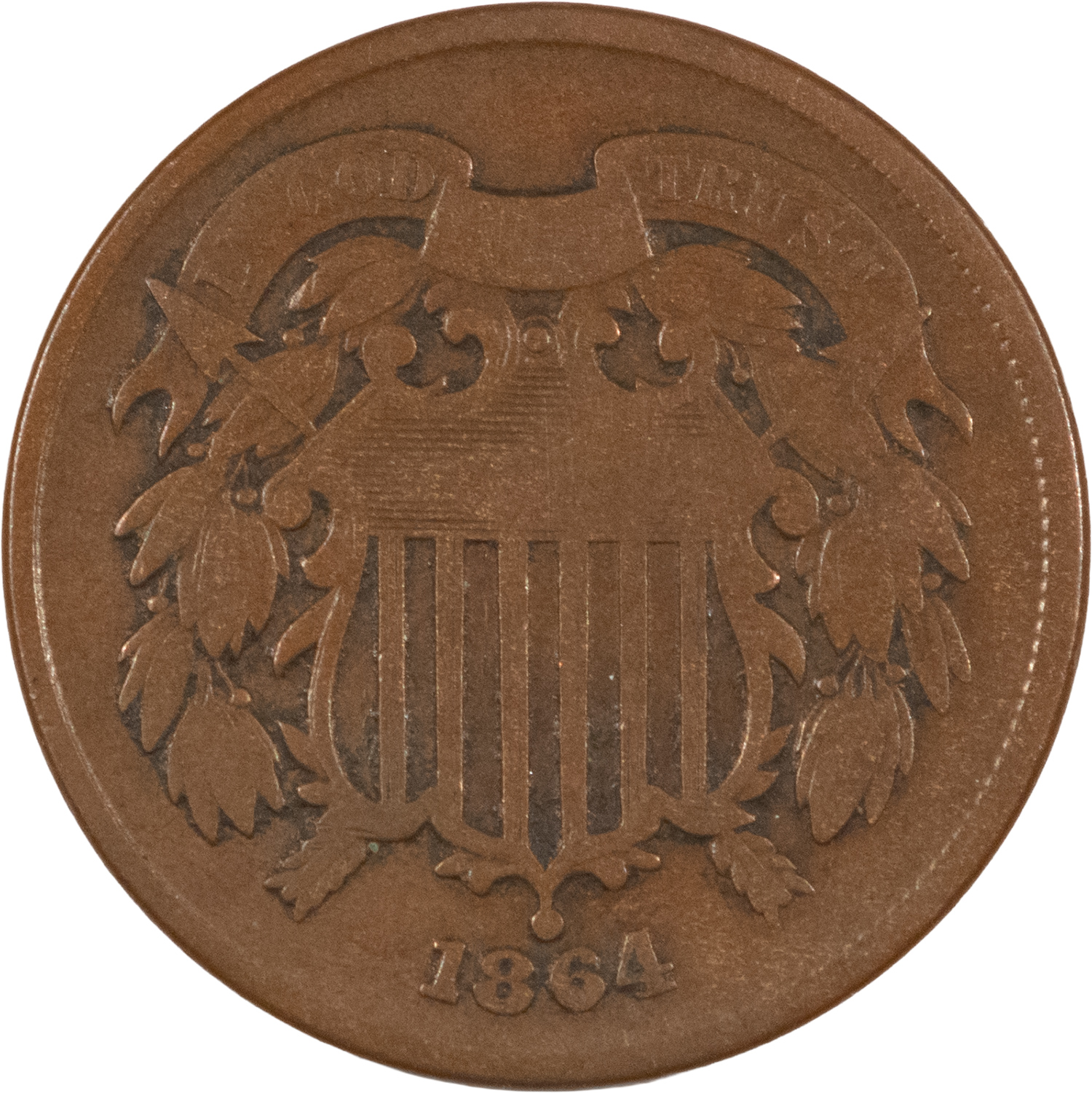 New Store Items 1864 TWO CENT PIECE – PLEASING CIRCULATED EXAMPLE! New Store Items 1864 TWO CENT PIECE – PLEASING CIRCULATED EXAMPLE!