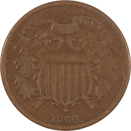 New Store Items 1866 TWO CENT PIECE – NICE HIGH GRADE CIRCULATED EXAMPLE!