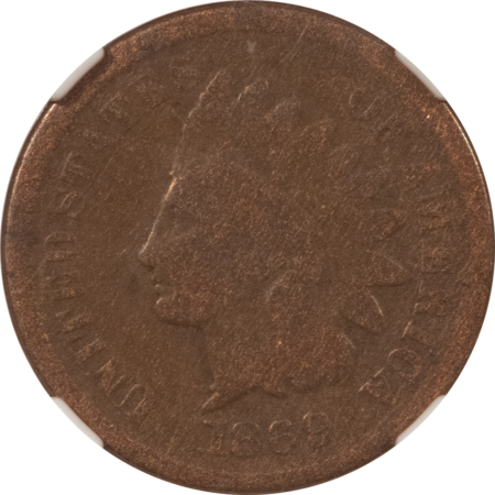 Indian 1869/69 INDIAN CENT, FS-301, S-3 – NGC-G-6 BN, POPULAR VARIETY!