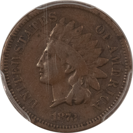 Indian 1873 INDIAN CENT CLOSED 3, DOUBLED DIE OBVERSE FS-101 S-1 (009) PCGS F-12 SCARCE