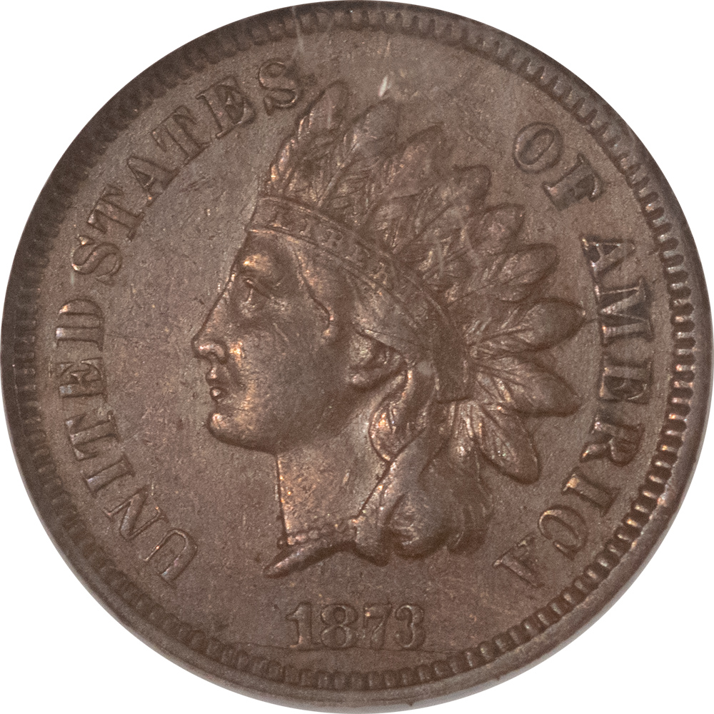 Indian 1873 INDIAN CENT, OPEN 3 – NGC XF-45 BN, NICE SMOOTH BROWN Indian 1873 INDIAN CENT, OPEN 3 – NGC XF-45 BN, NICE SMOOTH BROWN